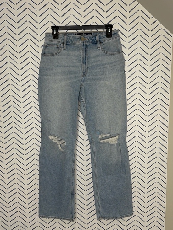 Hollister Denim - Hollister ultra High Rise Dad Jean distressed stretch Size 27”